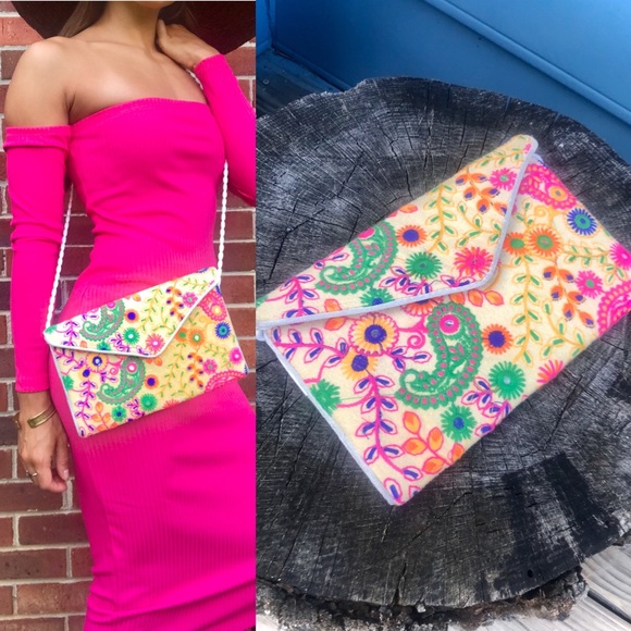 Anthropologie Handbags - 4 / $24 embroidered crossbody clutch